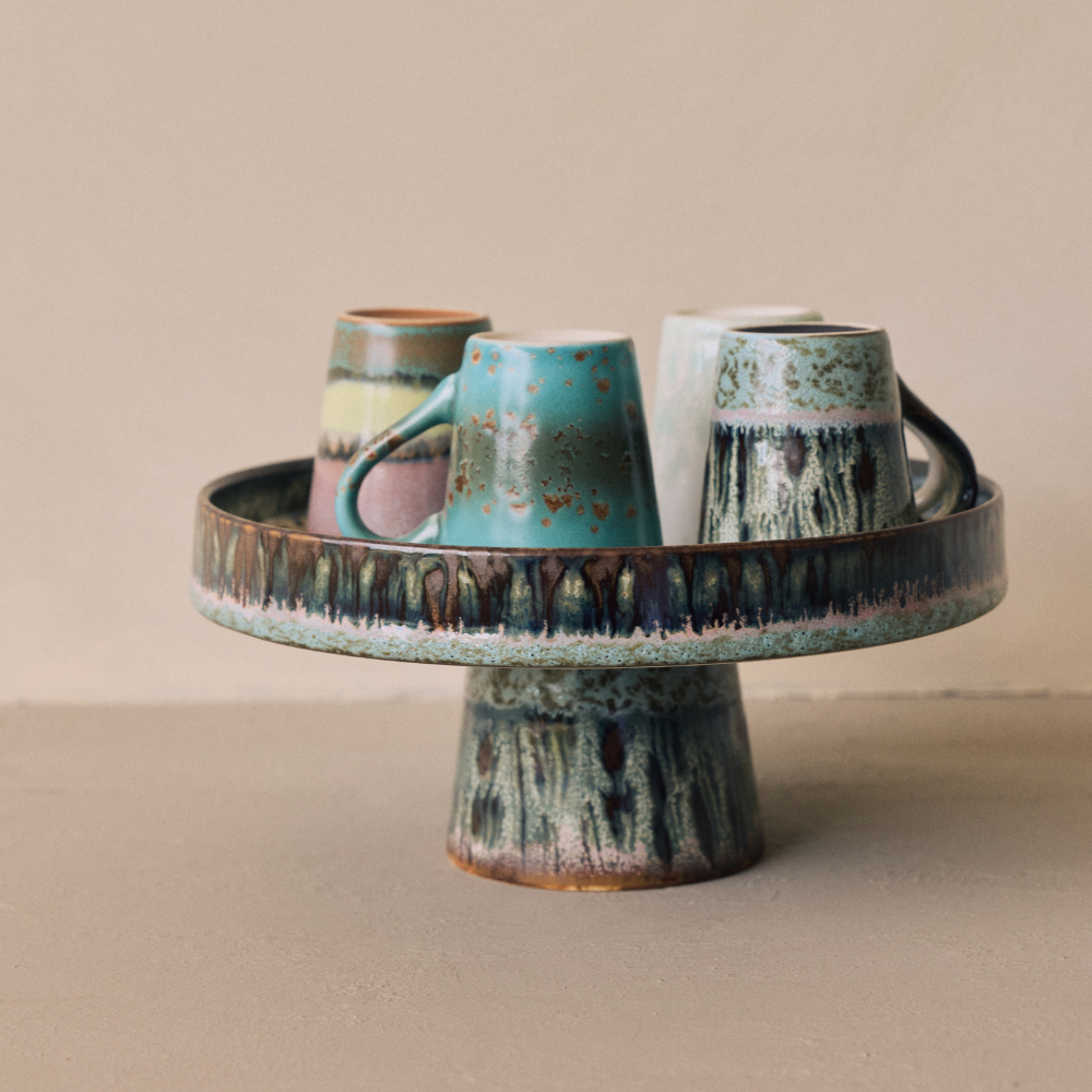 70s Ceramics: Bowl On Base