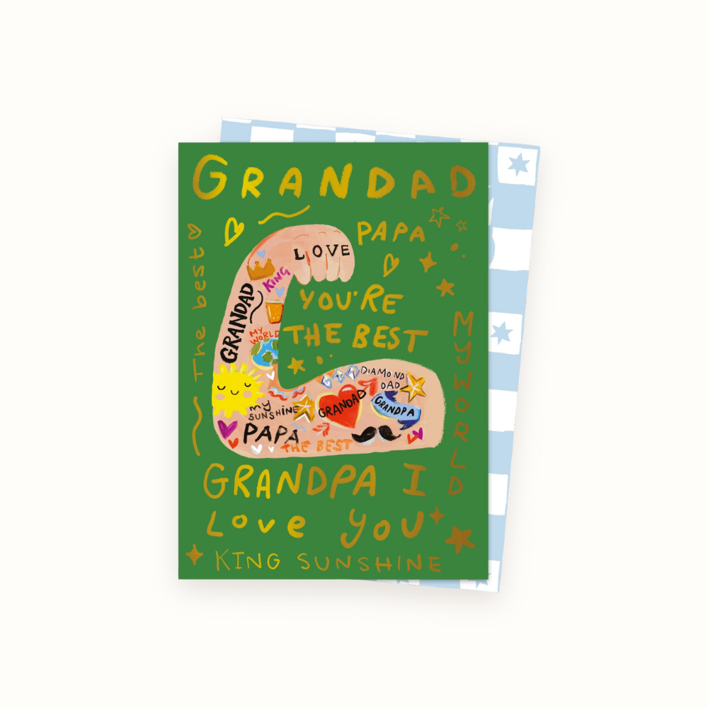 Grandpa Strong Tattoo Arm Card