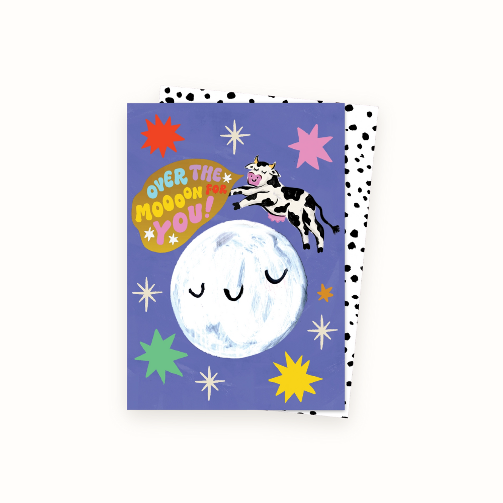 Over The Mooooon Card