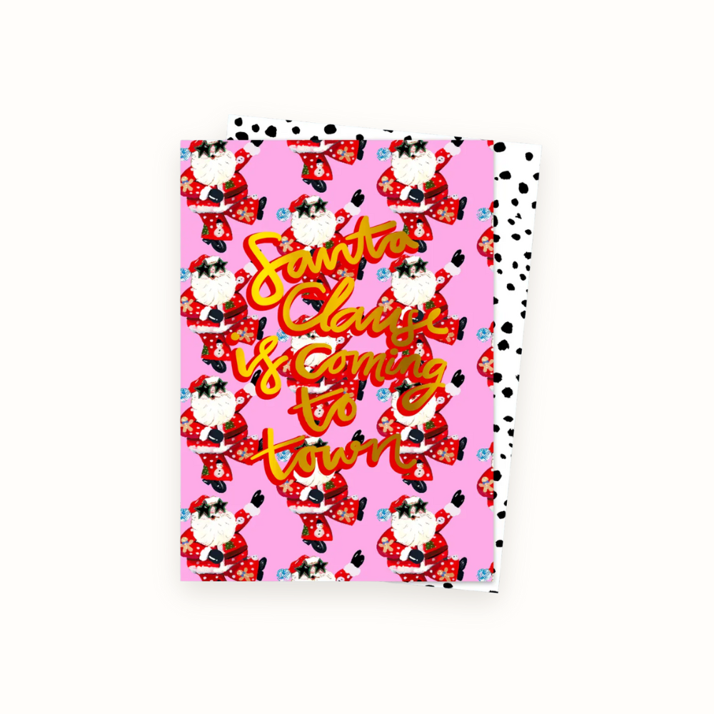 Santa Claus Is Coming To Town Card