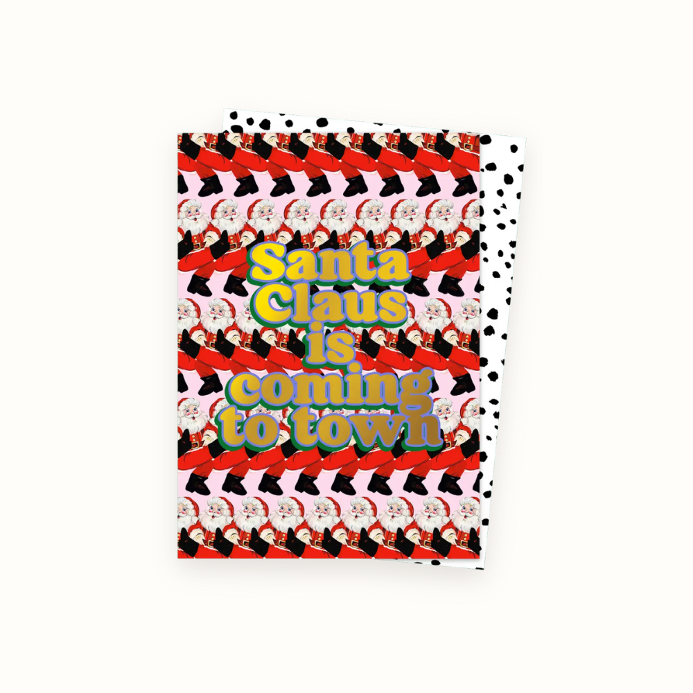 Santa Claus Is Coming To Town Card