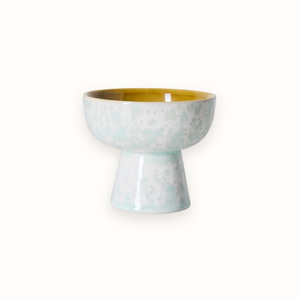 70s Ceramics: Tapas Bowl On Base Small