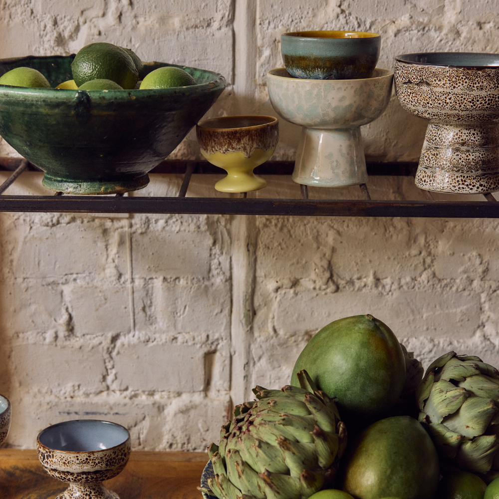 70s Ceramics: Tapas Bowl On Base Small