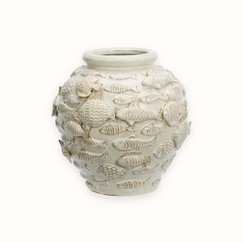 Stoneware Fish Vase