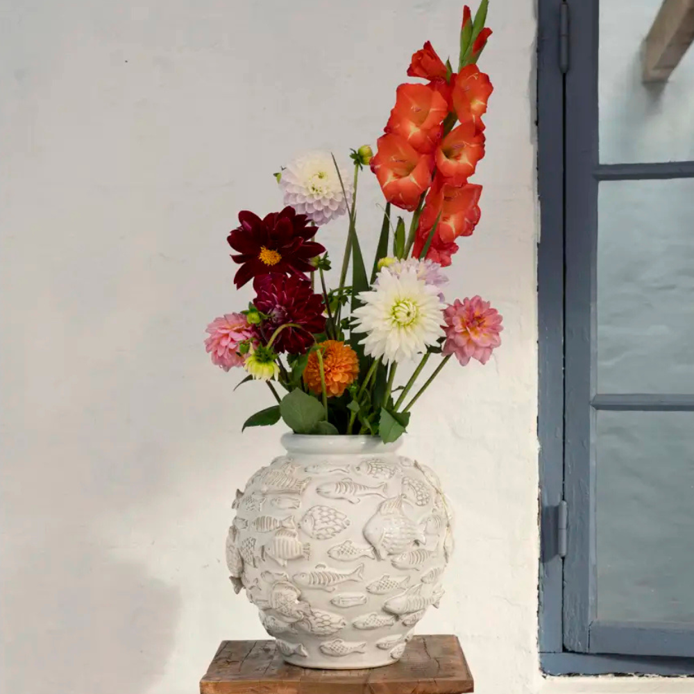 Stoneware Fish Vase