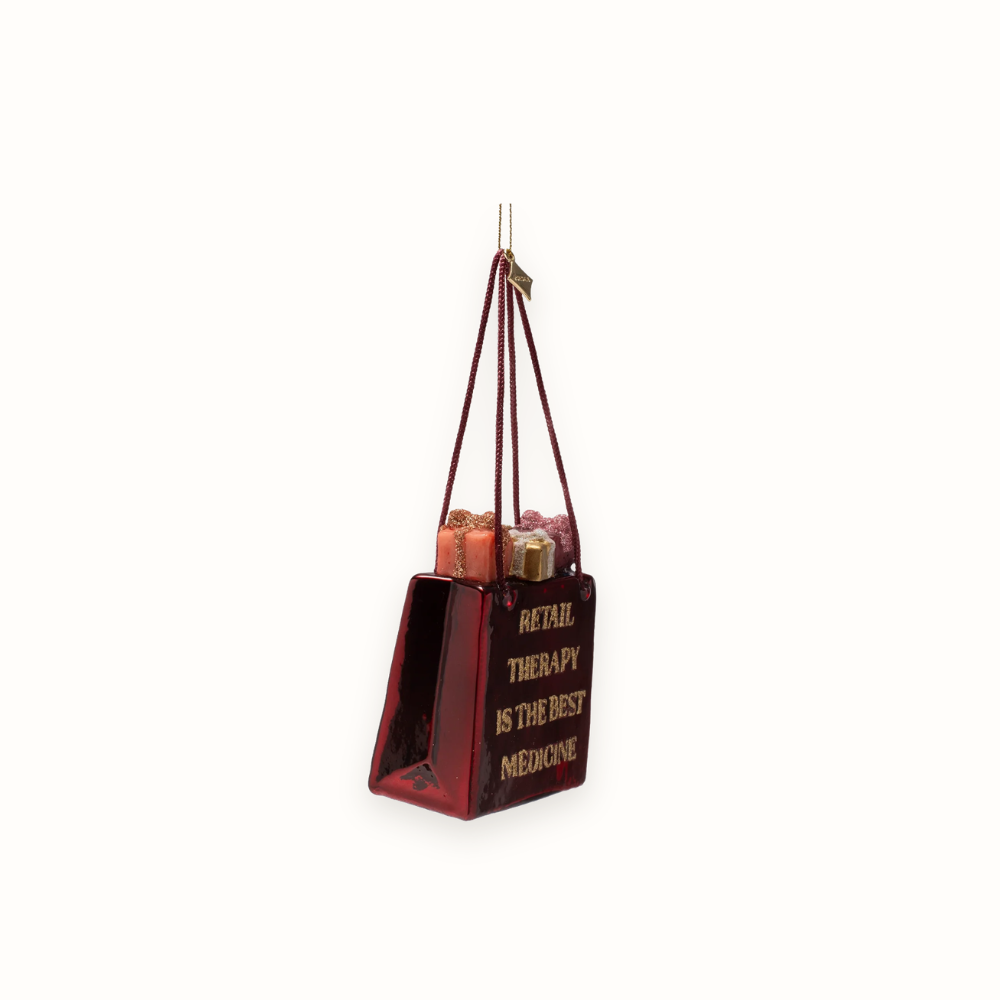 Shopping Bag Retail Therapy Ornament