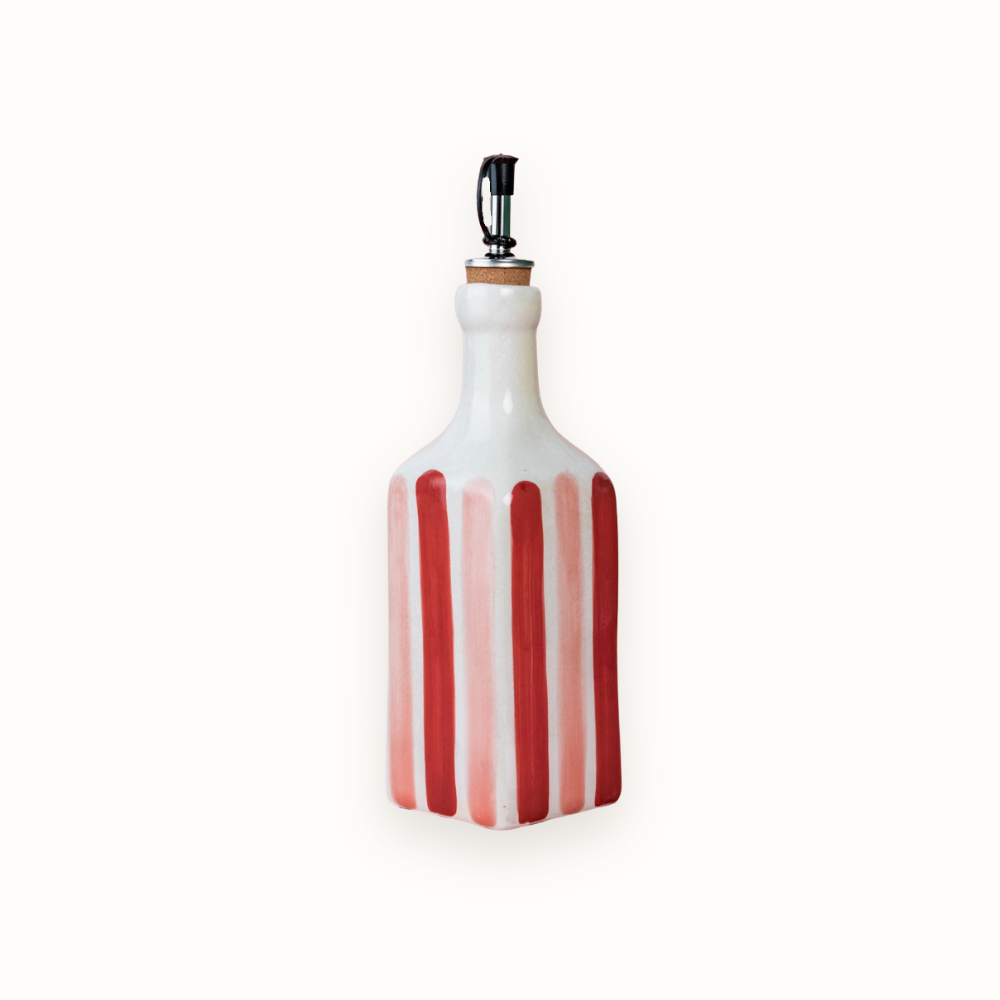 Valentine Striped Oil Bottle