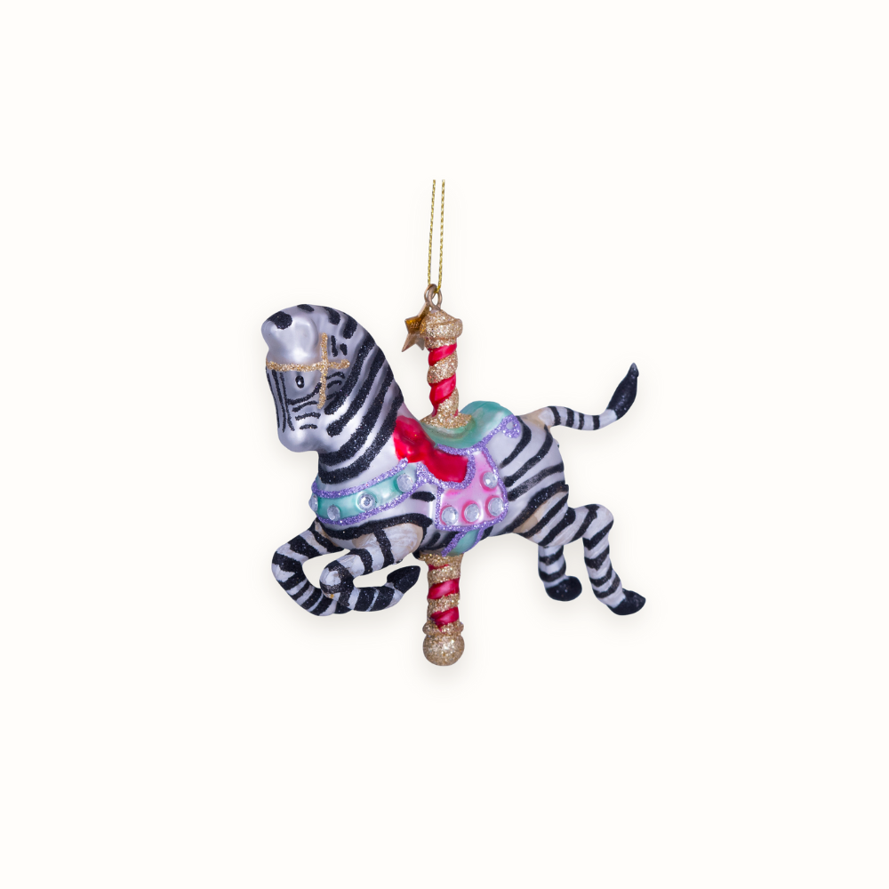 Carousel Zebra Ornament