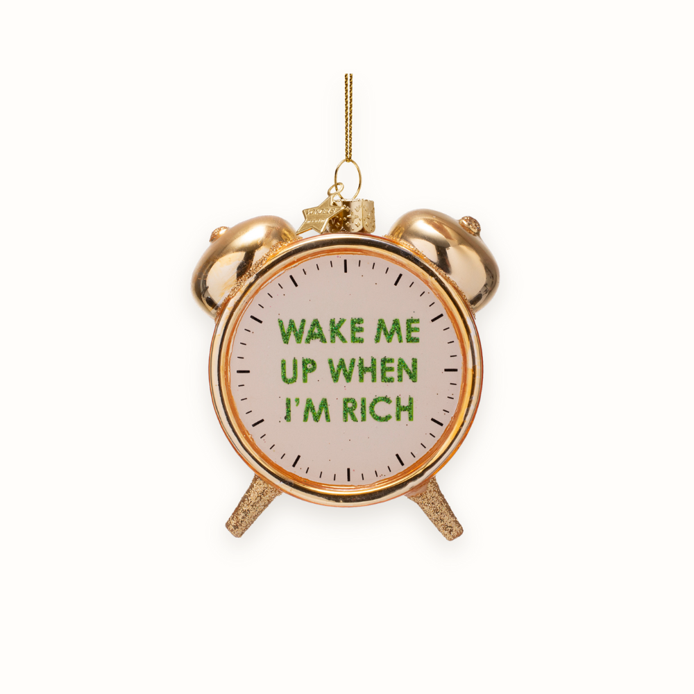 Rich Clock Alarm Ornament