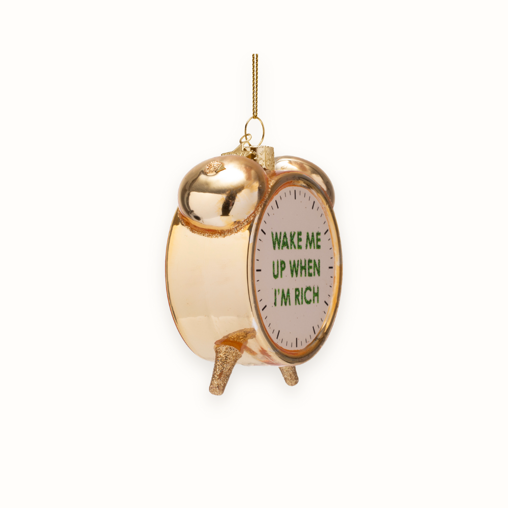 Rich Clock Alarm Ornament