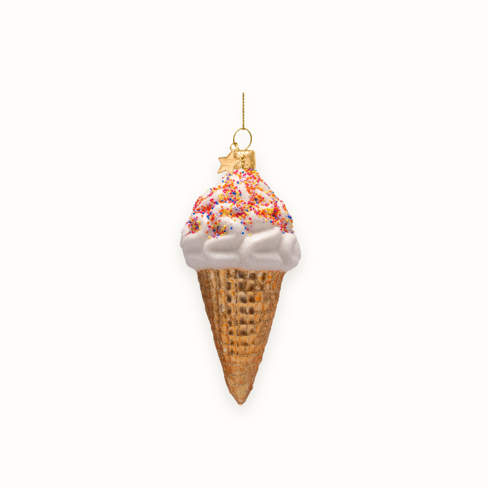 Sprinkles Ice Cream Ornament