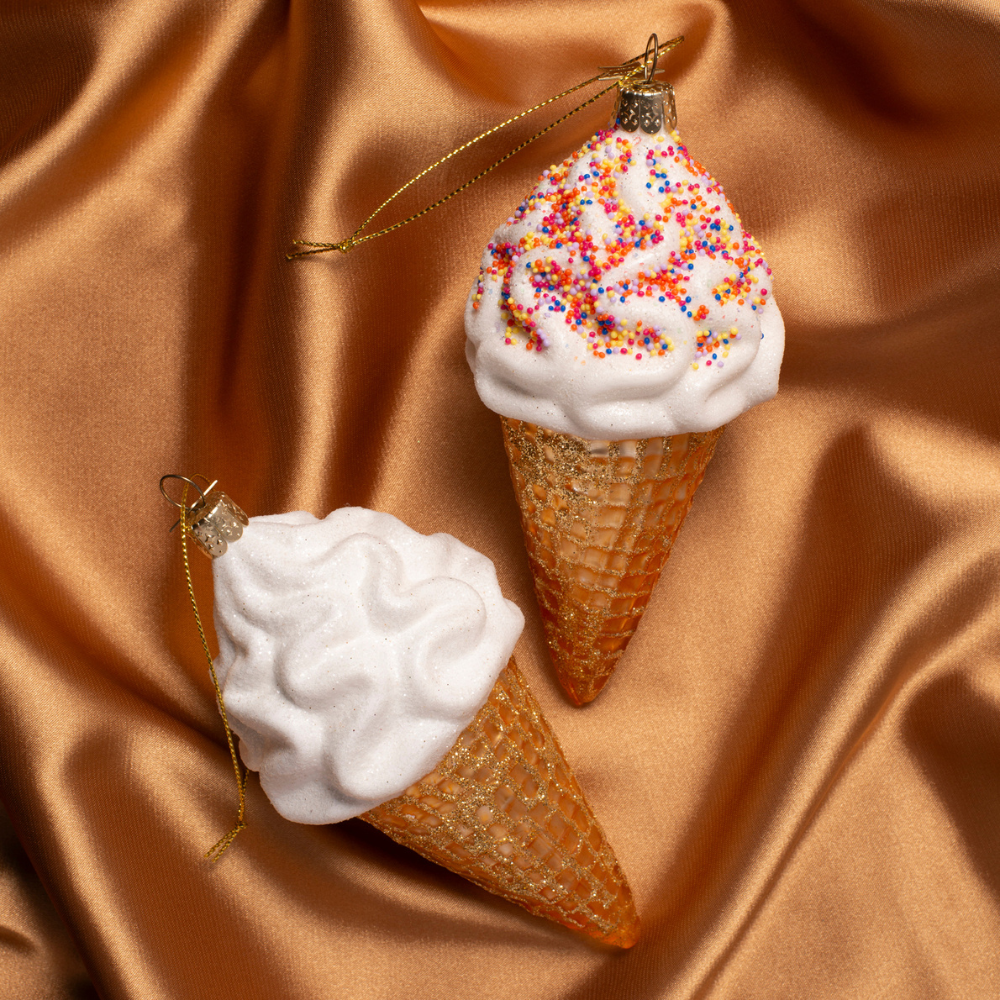 Sprinkles Ice Cream Ornament